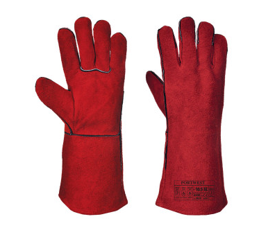 Welders 210 Split Leather Red Gauntlet Red A500