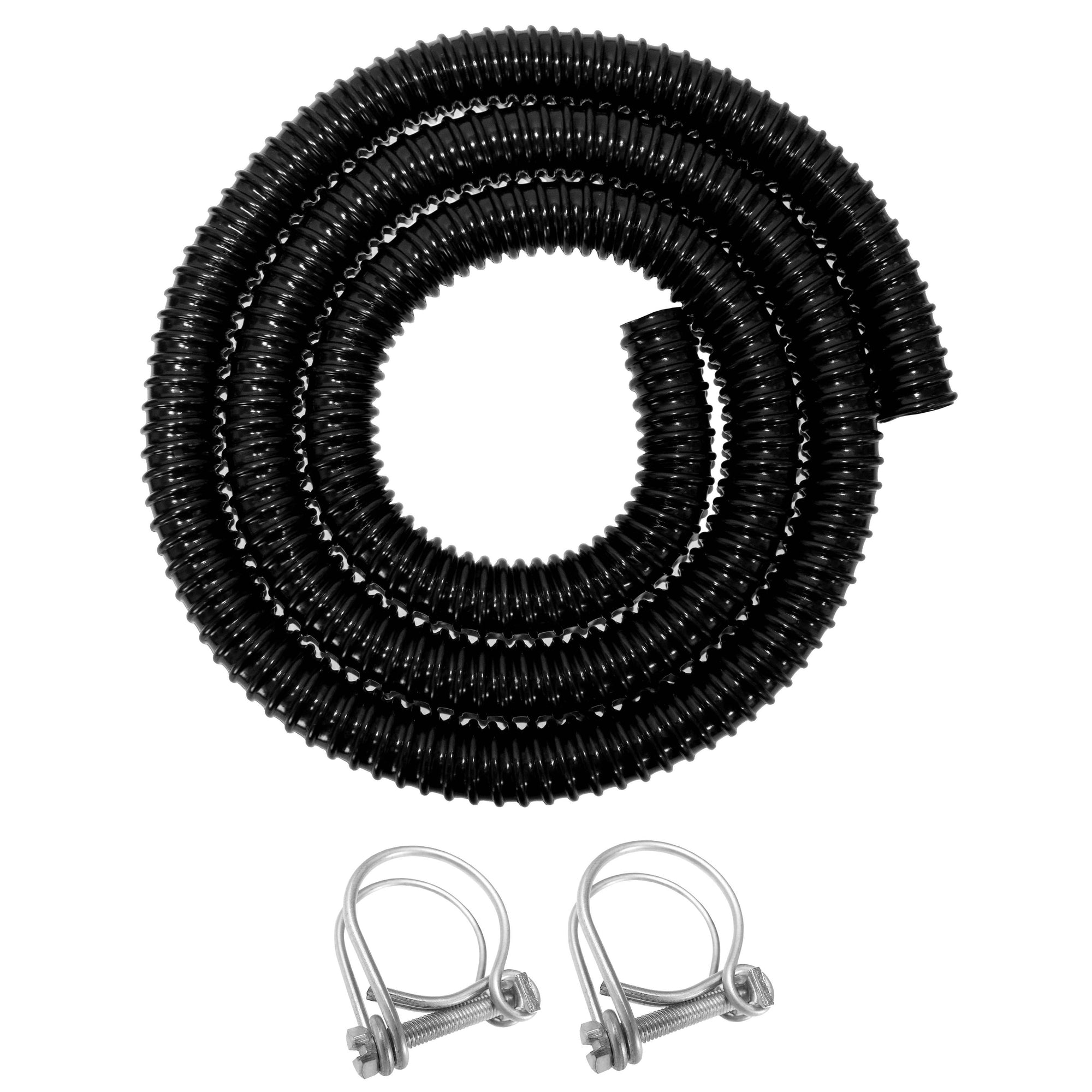 Corrugated Pipe 1.25" (32mm) with 2 x Double Wire Clips Set-0