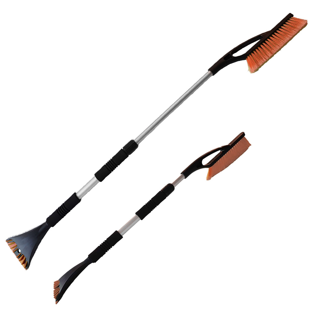 Telescopic Snow Brush + Ice Scraper Orange-1