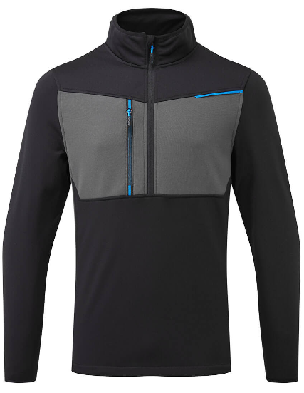 Half Zip Tech Fleece Black T755 - WX3