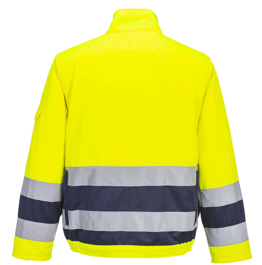 Lille Hi-Vis Contrast Bomber Jacket Yellow/Navy TX50 -