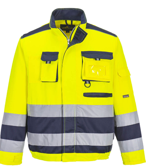 Lille Hi-Vis Contrast Bomber Jacket Yellow/Navy TX50 -