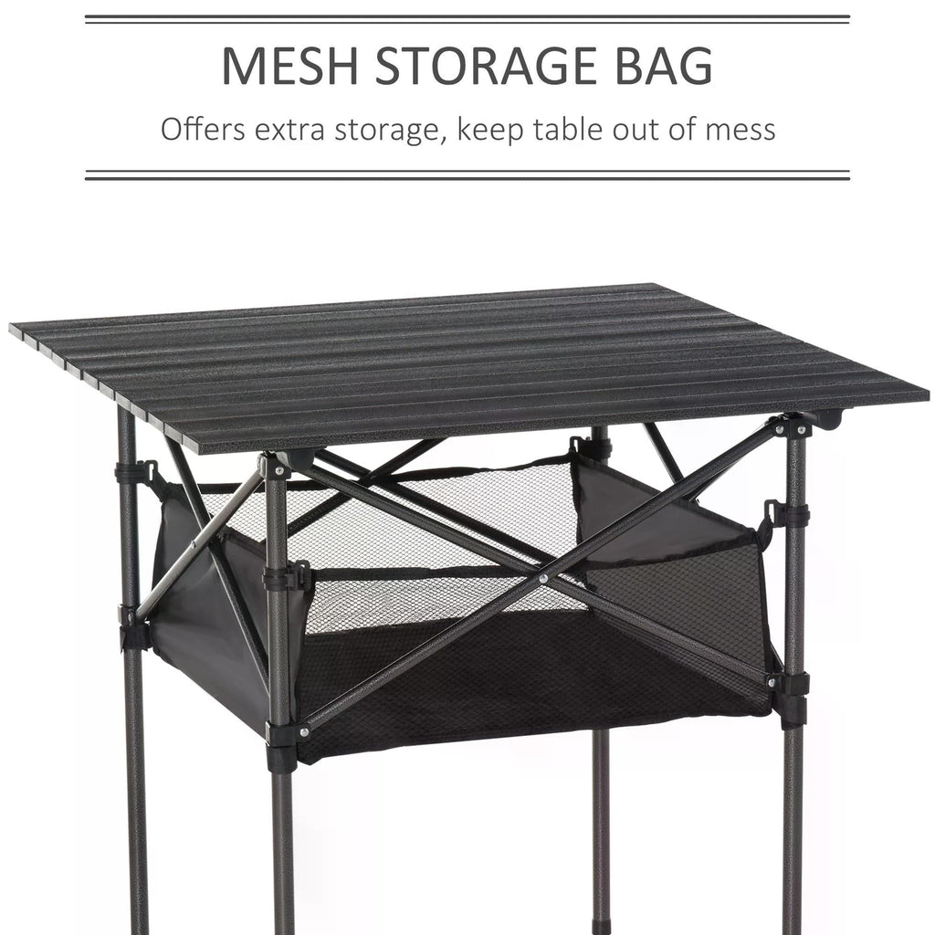 Lightweight Folding Camping Table with Mesh Storage Bag - Aluminum-4